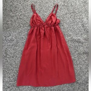 Victoria's Secret Red Pink Silk Short Night Gown